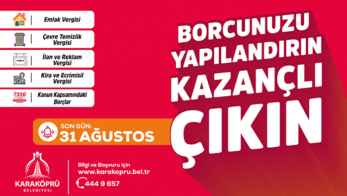 Karaköprü Belediyesinden yapılandırma uyarısı(VİDEO)