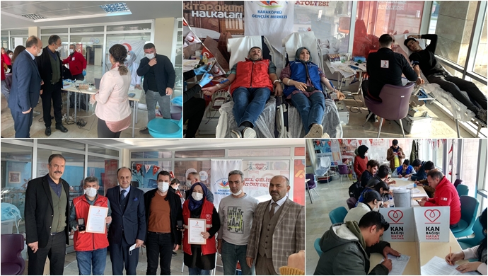 Karaköprü Gençlik Merkezi Kan Bağışladı