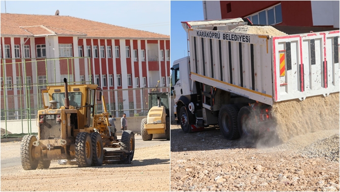 Karaköprü Kırsalında Yol Seferberliği Sürüyor-(VİDEO)
