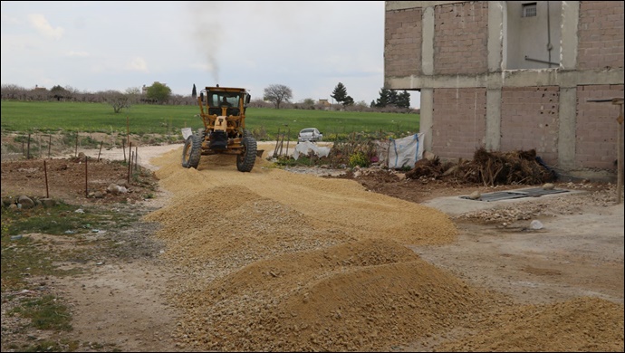 Karaköprü Kırsalında Yol Seferberliği Sürüyor-(VİDEO)