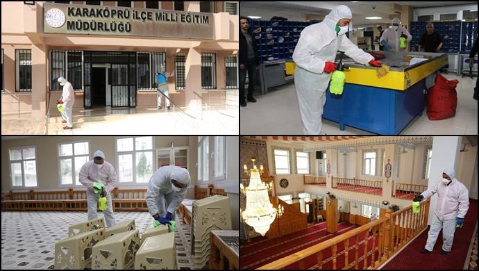 Karaköprü'de 60 Ton Dezenfekte İlacı Kullanıldı-(VİDEO)