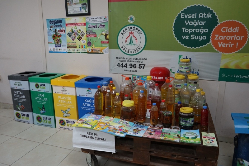 Karaköprü'de atık yağlar geri dönüşüme kazandırılıyor