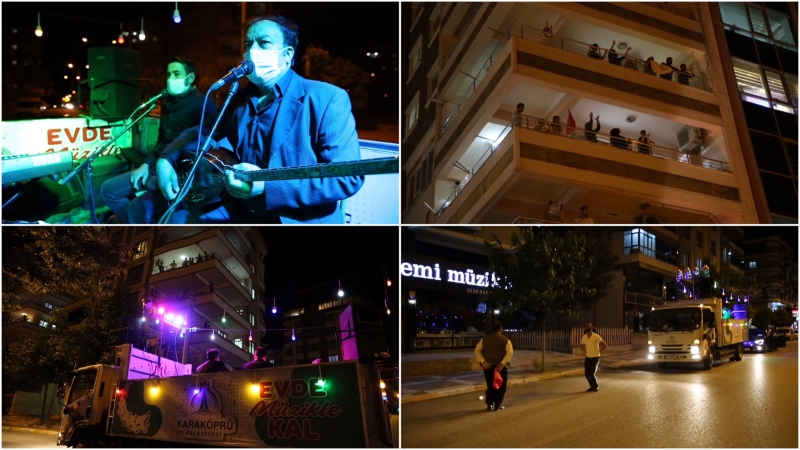 Karaköprü'de Bayramda Vatandaşa Mobil Konser