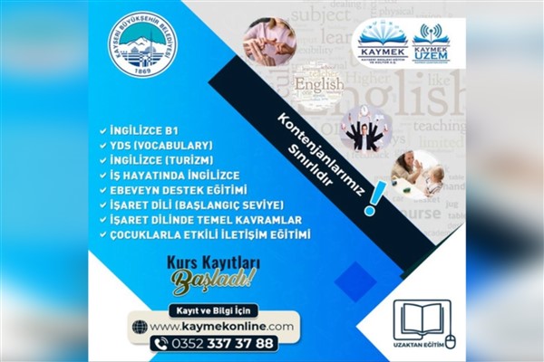 Kayseri Büyükşehir'in UZEM kurs kayıtları devam ediyor