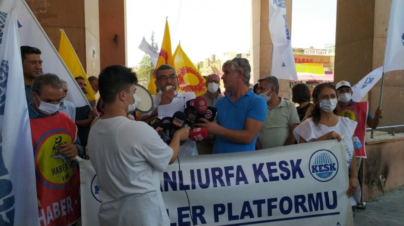 KESK, Urfa’da ‘insanca bir maaş’ talebi için sahaya indi!-(VİDEO)
