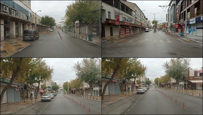 Kısıtlamanın ikinci gününde de Urfa'da sessizlik sürüyor