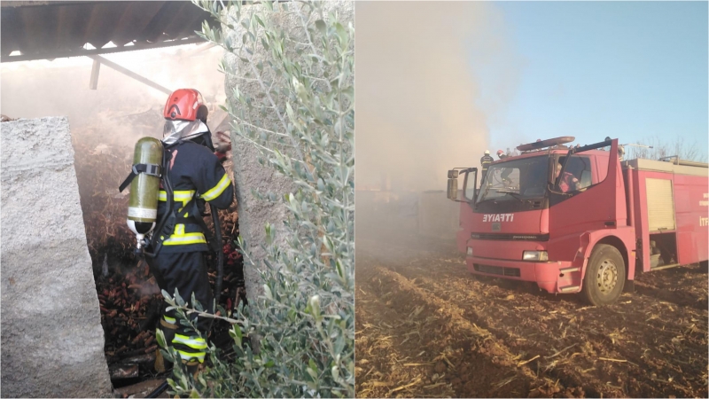 Kömür ve odun dolu depoda yangın! İtfaiye müdahale etti