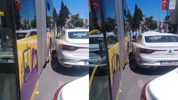 Körüklü otobüsler çarşıda dönemez oldu!