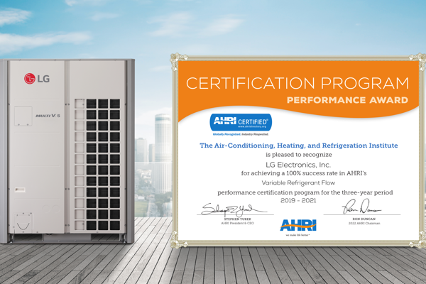 LG, üst üste beşinci yılda da AHRI performans ödülünün sahibi oldu