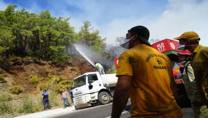 Marmaris’teki orman yangını kontrol altına alındı