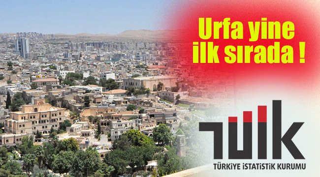 O rakamlar açıklandı! En çok artış Urfa'da oldu