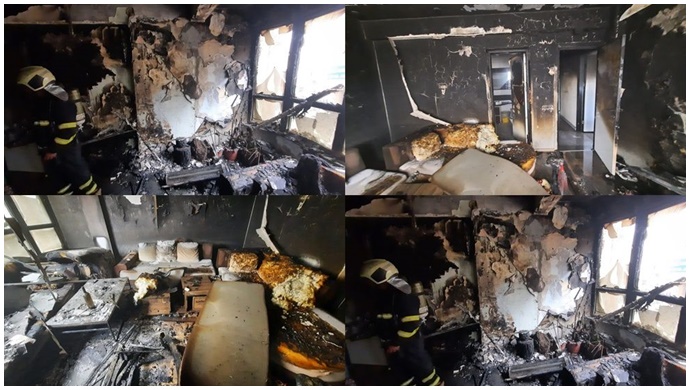 Ofiste çıkan yangın korkuttu! Ofiste maddi hasar meydana geldi