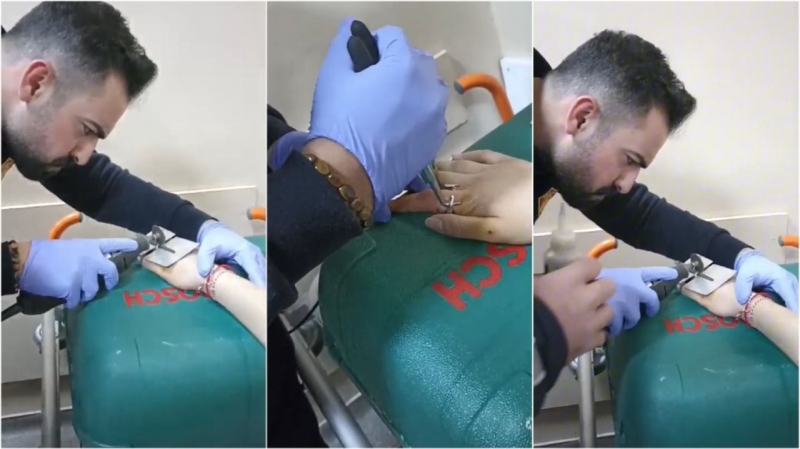 Parmağına yüzük sıkışan genç kızın imdadına Urfa itfaiyesi yetişti