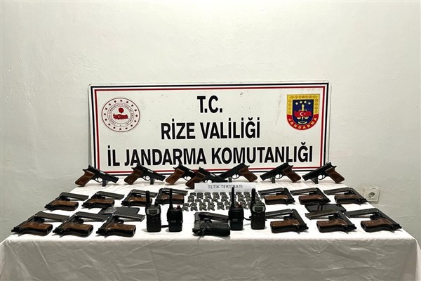Rize'de silah ve  uyuşturucu operasyonu