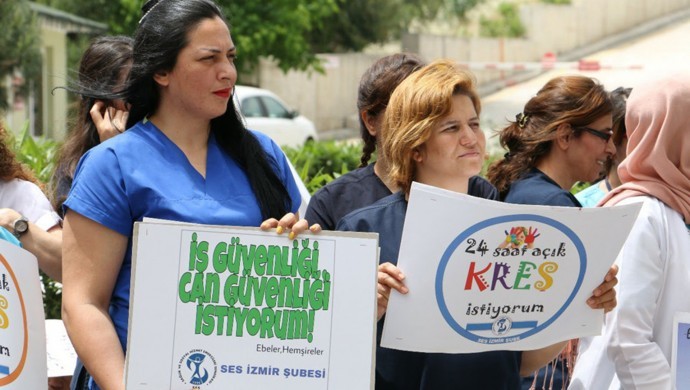 Sağlık çalışanları çocuklarını bırakacak kreş istiyor