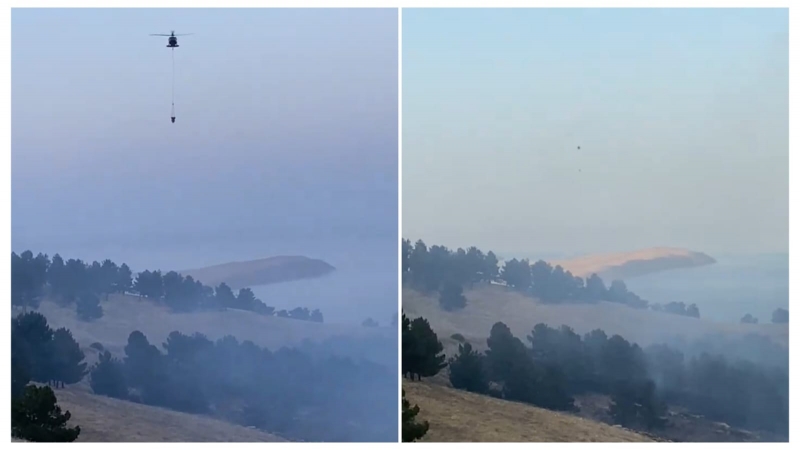 Şanlıurfa Atatürk Barajı'nda Orman Yangını Kontrol Altına Alındı