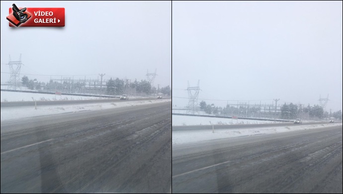 Şanlıurfa-Bozova arasında kar yağışı! Yollar beyaza büründü