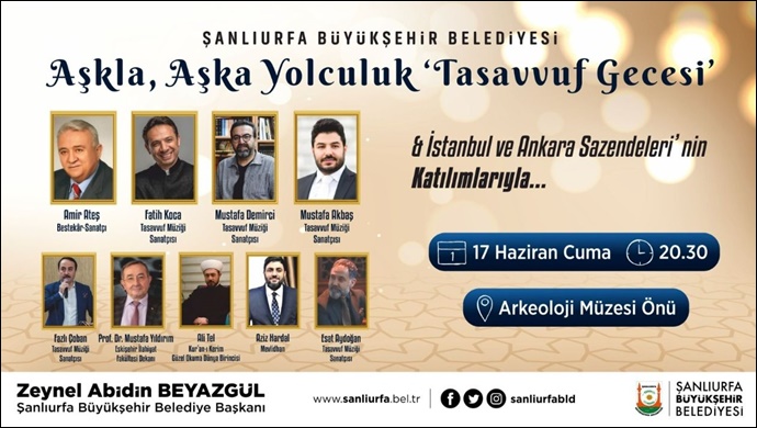 Şanlıurfa Büyükşehir'den aşkla, aşka yolculuk gecesi