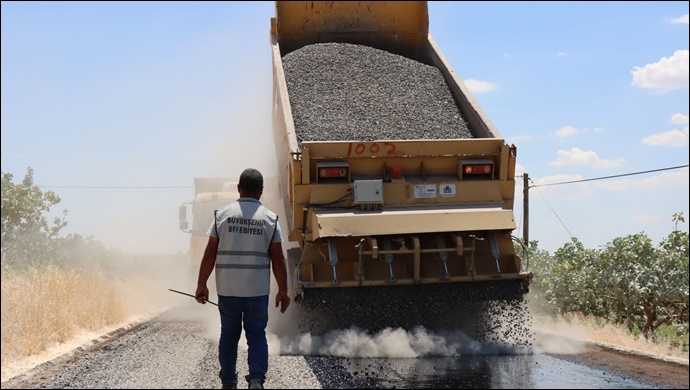 Şanlıurfa Büyükşehir'den Birecik'te Asfalt Çalışmaları-(VİDEO)