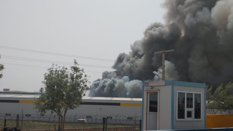 Şanlıurfa 'da Çırçır fabrikasında büyük yangın
