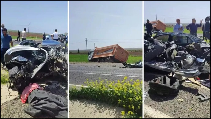 Şanlıurfa 'da kamyon ile otomobil çarpıştı:4 ölü