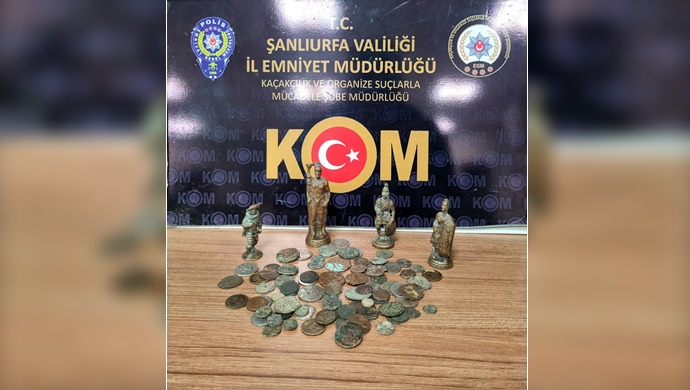 Şanlıurfa 'da tarihi eser niteliğindeki 88 obje ele geçirildi