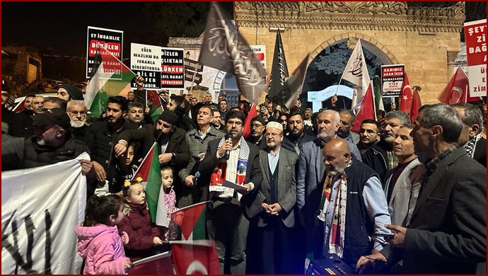 Şanlıurfa STK'ları, Gazze'ye Destek İçin Mezarlık Önünde Basın Açıklaması Yaptı