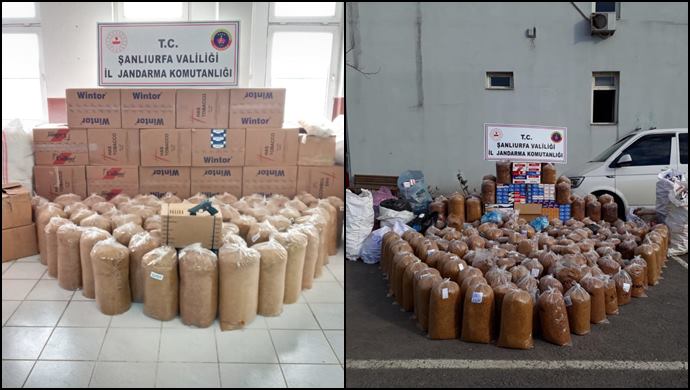 Şanlıurfa'da 1 Ton 400 Kg kaçak Tütün Ele Geçirildi: 4 gözaltı