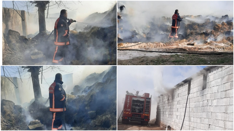 Şanlıurfa'da ahır yandı! İtfaiye müdahale etti