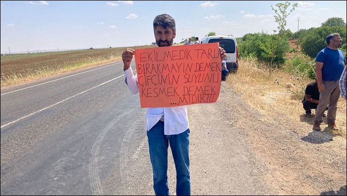 Şanlıurfa'da Ekinleri kuruyan çiftçiler eylem yaptı !