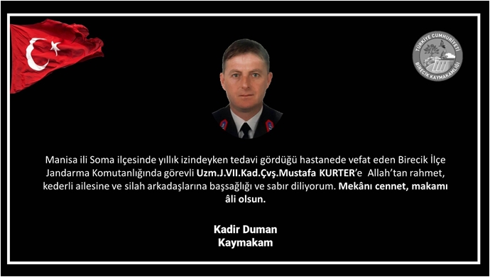 Şanlıurfa'da görevli Uzman Çavuş hayatını kaybetti