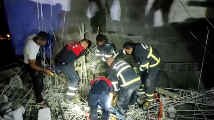 Şanlıurfa'da inşaat çöktü, 3 işçi yaralandı