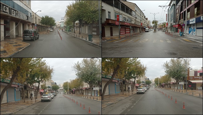 Şanlıurfa’da Kısıtlamanın ikinci gününde de cadde ve sokaklar sessiz kaldı
