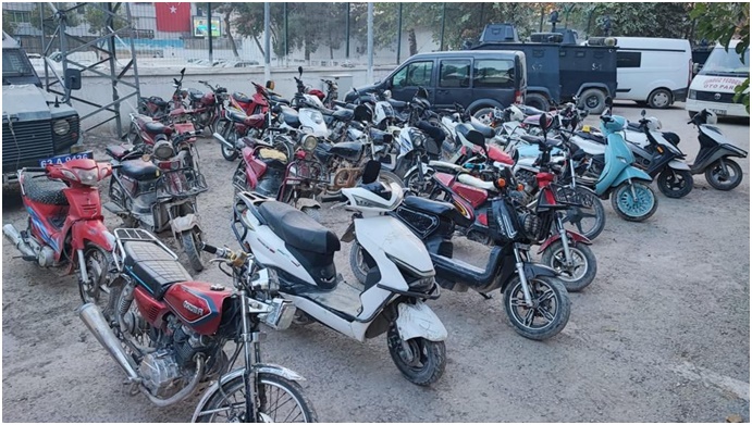 Şanlıurfa’da onlarca çalıntı motor ele geçirildi