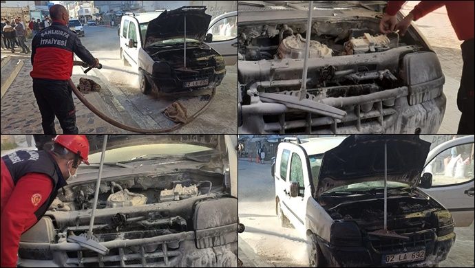 Şanlıurfa’da otomobil alev alev yandı !