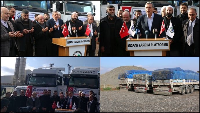Şanlıurfa'da Suriye'ye 3 Tır İnsani Yardım