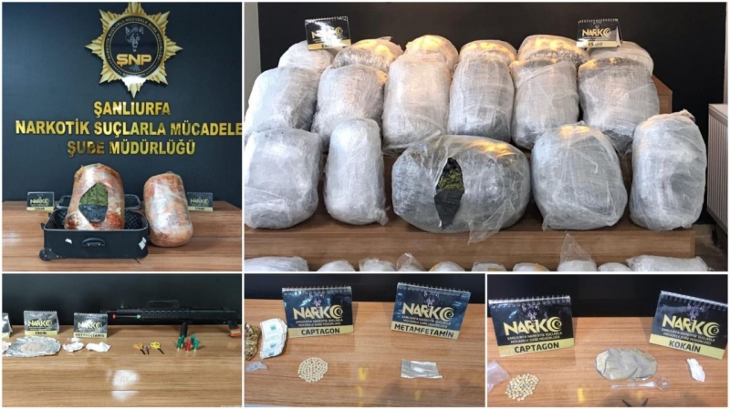 Şanlıurfa'da uyuşturucu tacirlerine operasyon:Çok sayıda tutuklama var