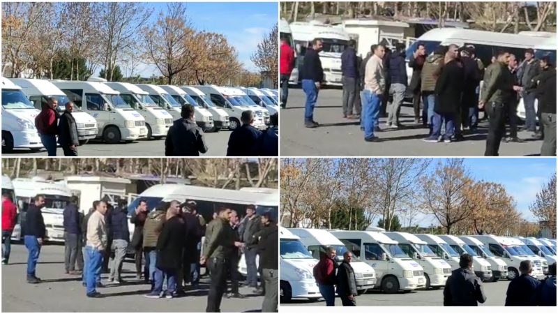 Şanlıurfa'daki Servisçilerden Akaryakıt Eylemi:Kontak kapatma noktasına geldik-(VİDEO)