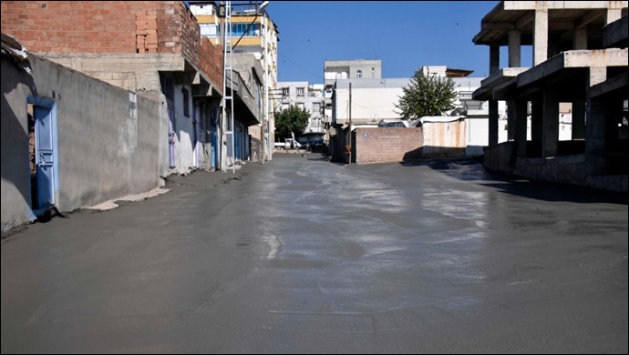 Siverek’te Sokak beton çalışmaları devam ediyor