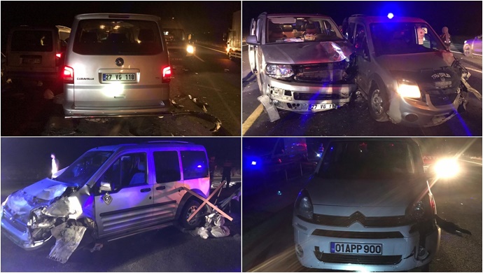 Siverek'te zincirleme trafik kazası:3 ölü,7 yaralı