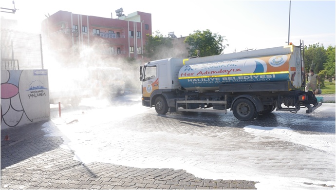 Sokak Sokak Yıkama Ve Dezenfekte Sürüyor-(VİDEO)