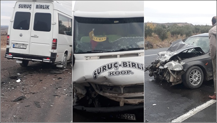 Suruç'ta Yolcu Minibüsü Kaza Yaptı:6 Yaralı