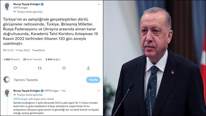 Tahıl koridoru anlaşması 120 gün süreyle uzatıldı