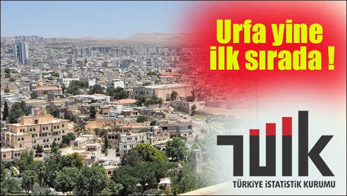 TÜİK verileri paylaştı: Urfa zirvede yer aldı