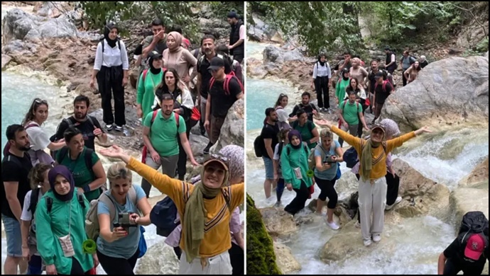 Urfa Doğa Yürüyüş ve Kamp Kulübü’nden Sarısu Şelalesi’nde Unutulmaz Yürüyüş