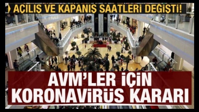 Urfa’da AVM’lerin açık kalma saatleri değişiyor!
