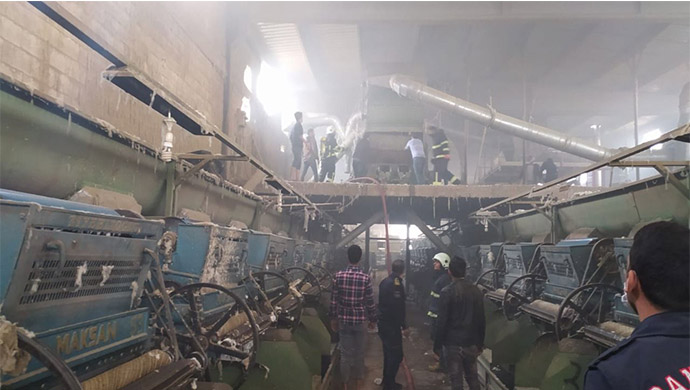 Urfa'da Çırçır Fabrikasında çıkan Yangın korkuttu