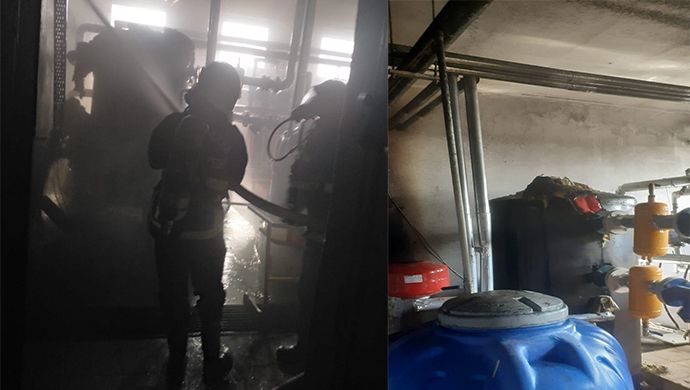 Urfa'da okul kazan dairesinde yangın! Facianın önüne geçildi