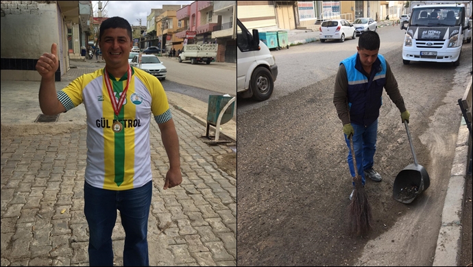 Urfa’da sokakta temizlikten maraton derecesine: 100 kişi içinde dereceye girdi-(VİDEO)