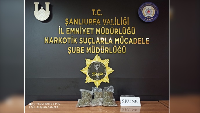 Urfa'da yolcu otobüsünde uyuşturucu ele geçirildi